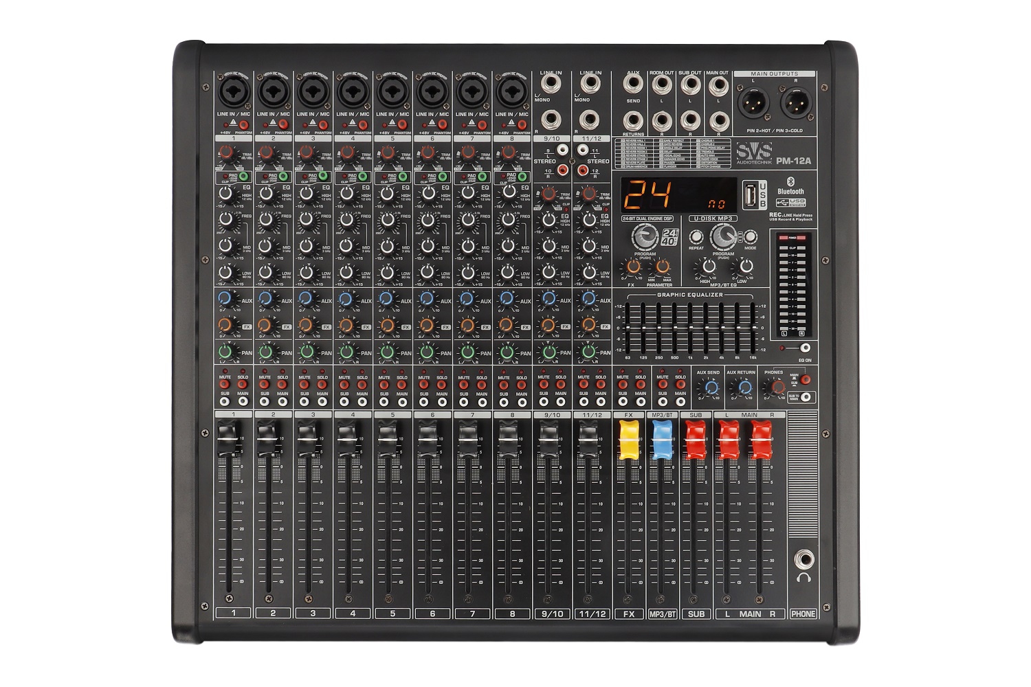 SVS Audiotechnik mixers PM-12A Активный аналоговый микшерный пульт, 12-канальный в Цивильске